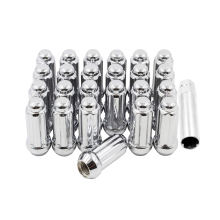 Anti-Theft Car Chrome Wheel Lug Nut Locks Rim Nut Lock Set
