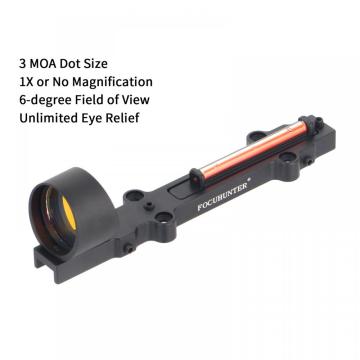 1X28Lightweight Fiber Optic Sight Fit Shotguns Rib Rail