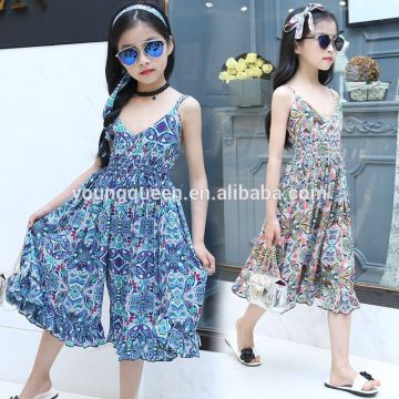 NT21 Girls romper summer wide leg culottes dress