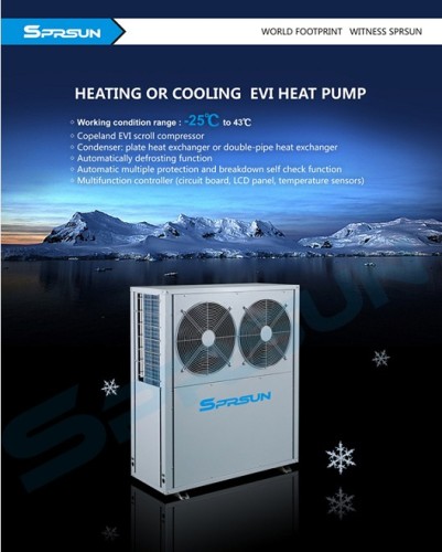 Air to Water Evi Heat Pump for European Household