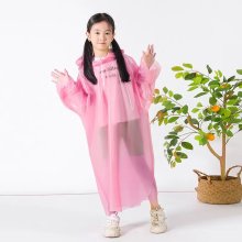 Eco-Friendly Colorful Thickened Waterproof Reusable Raincoats for Children