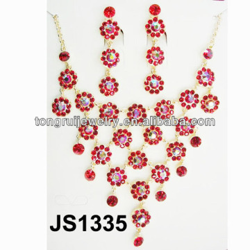 ruby crystal artificial kundan bridal jewellery sets