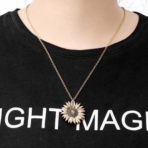 Multi-layer Openable Lettering Necklace for women Love Round Flower Pendant Fashion Jewelry