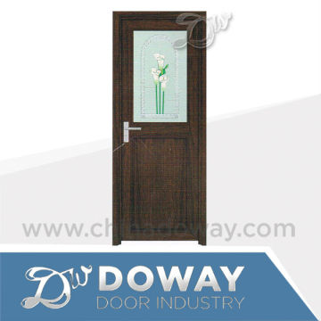 Half glass aluminum door design