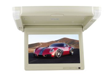 Ultra Slim Car Flip Down Monitor , Dual Ir Tft Led Overhead Monitors