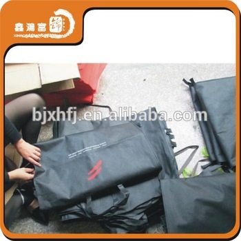 2 color logo fancy foldable non woven bag fabric