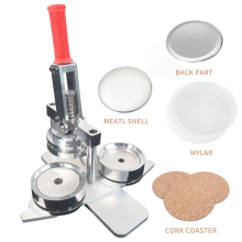 DIY 100mm Coaster Press Machine: Customizable Badge Equipment with Blank Consumables