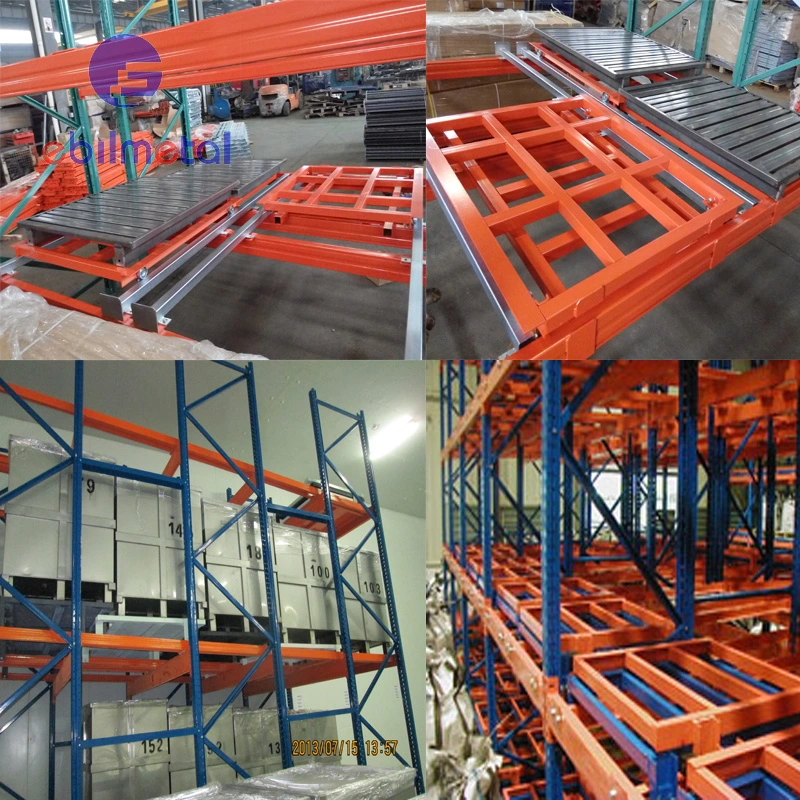 Certificated Cold Storage Customized Powder Coating Push Back Rack