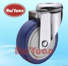 height adjustable polyurethane bolt hole swivel Institutional medical caster