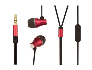 Colorful metal in ear earphone with mic for mobile phones