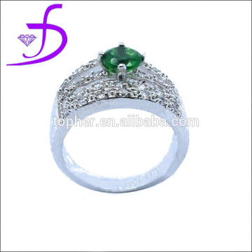 Emerald stone ring 925 silver ring wholesale jewelry