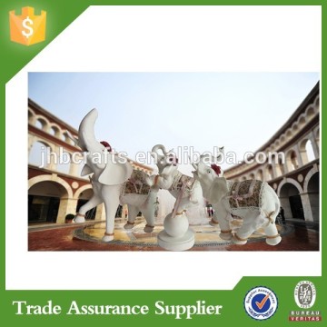 Top Handmade Resin Elephant Figurines Silver Elephant Statues