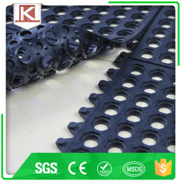 Rubber interlocking tiles