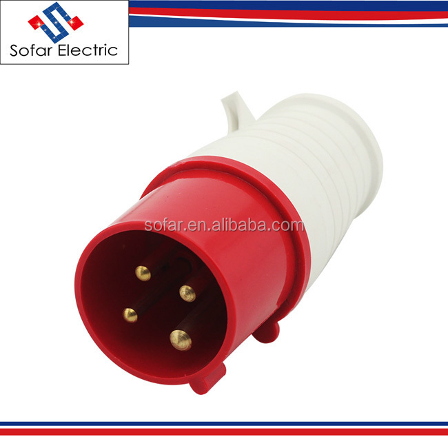 Wenzhou Manufactory SF-014 IP44 380V~440V 16A 3P+E Industrial Plug