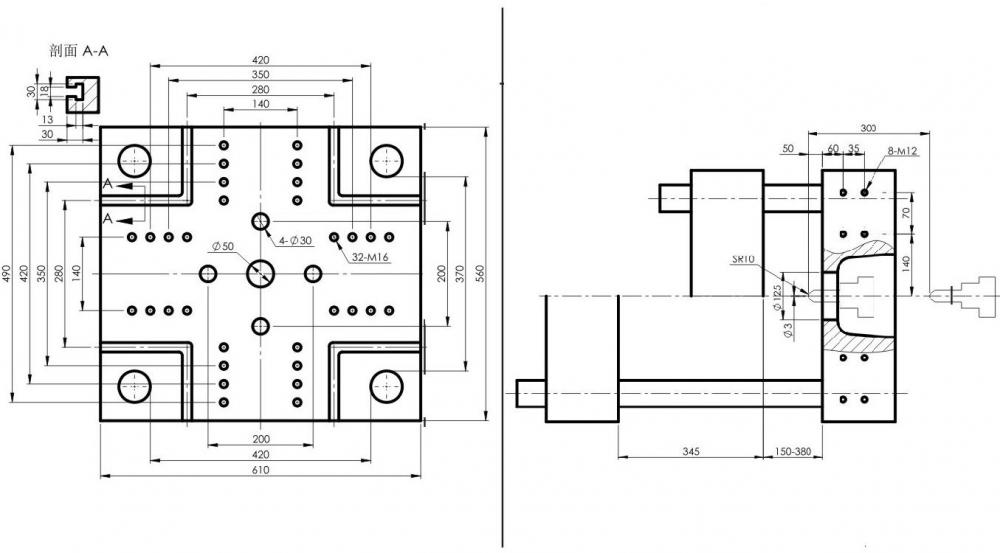 90 Ton Injection Molding Machine Platen Size