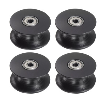 Custom U groove Polyurethane Roller Wheels,rubber U groove Pulley Wheels