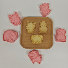 Custom Cookie Cartoon Christmas Cookie Mold Set - Cute Stamp Cutters and Biscuit Molds