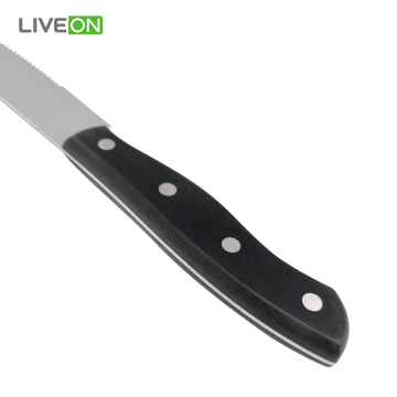 Plastic Handle Stainless Steel Serrated Steak Knife