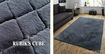 Rubik's Cube Faux Fur Rug