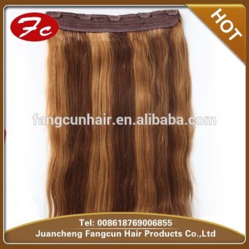 Piano Color Brazilian Remy Hair One Piece Clips in Human Hair Extension