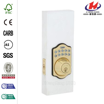 Electronic Keypad Keyless Single Cylinder Polished Brass Deadbolt Lock