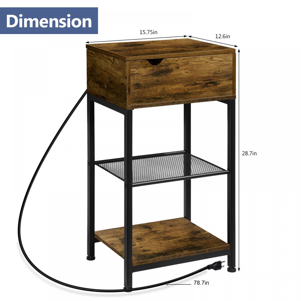 Nightstand With Charging Station