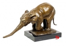 Customized bronze baby elephant statue