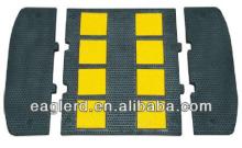 Durable reflective plastic speed bumps