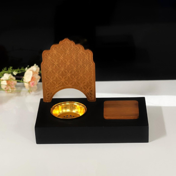2023 New Arab Wooden Incense Burner Bakhoor Mubkhar Burner Gift