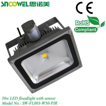 Outdoor IP65 50w pir led flood light