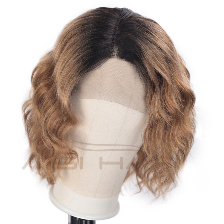 Aisi Hair Wholesale Ombre Brown Short Bob Swiss Lace Wigs Body Wave 100% Brazilian Human Hair Lace Front Wigs For Black Women