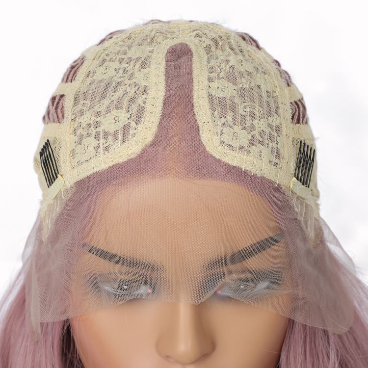 Synthetic closure hair wig Vendor pink,black,Synthetic mono top wig,Synthetic wigs heat resistant fib Wholesale