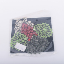 Garment Embellishments Purple Grape Bridal Crystal Applique