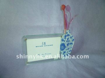 Acrylic Photo Frame with Vase