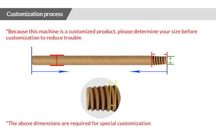 high-speed thread rolling machine Italian screw wood broom handle screw /threading machine