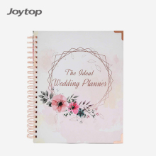 Joytop Custom Logo A4 Spiral Hardcover Pink Wedding Planner & Organizer