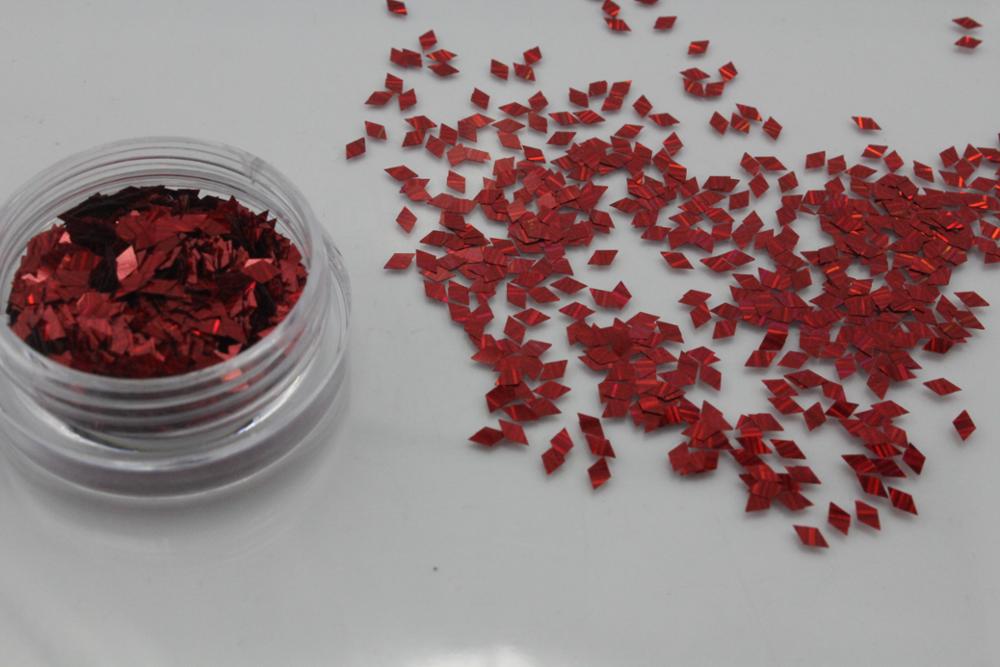 Hot selling!3D polyester laser glitter flake for nail art, make up,cloth decoration, ornament for all festival etc