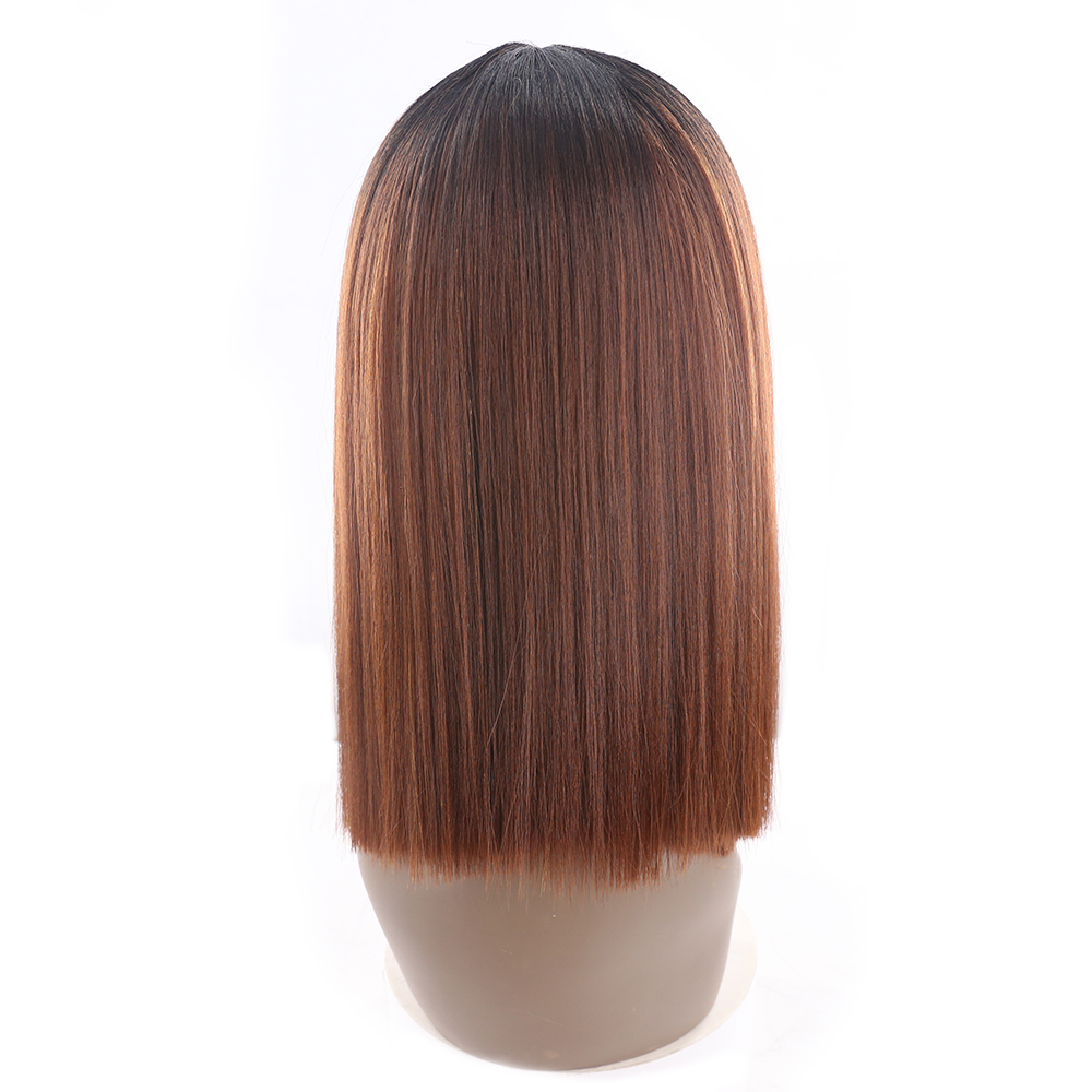 DTL special wig100% synthetic hair machine made women honey silk straight heat resistant soft synthetic wig