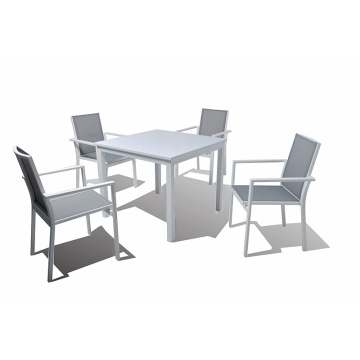 Set de comedor de aluminio con marco al aire libre