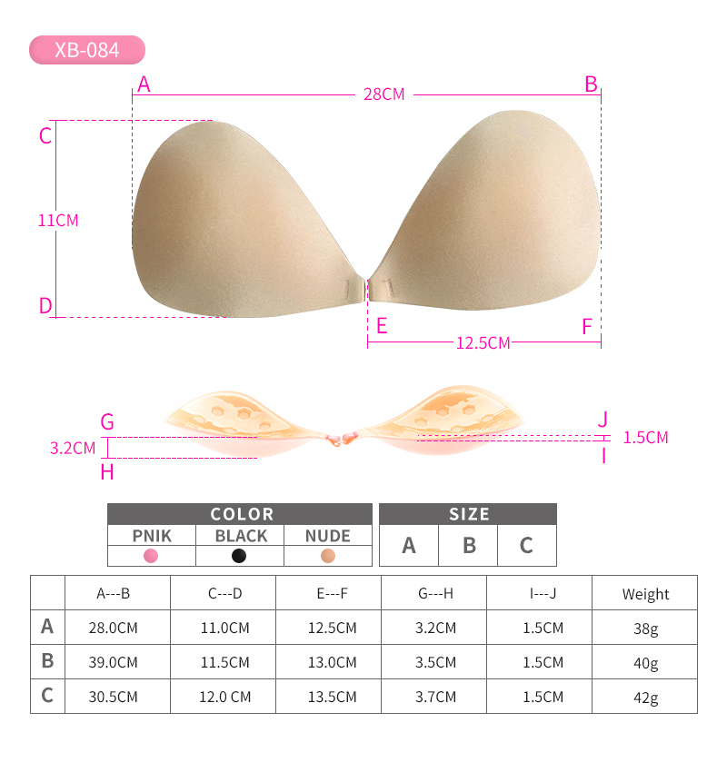 waterproof adhesive transparent  bra