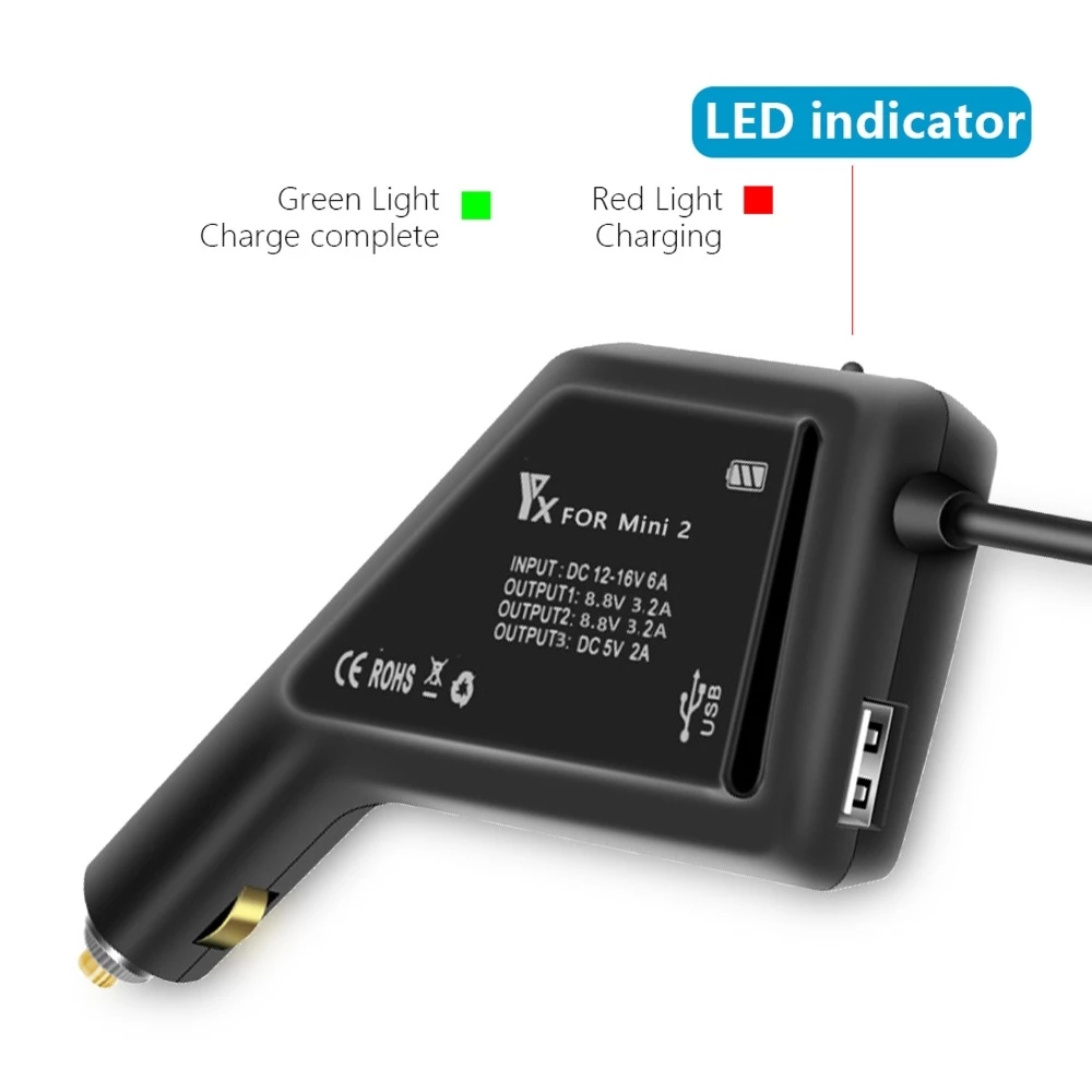 For DJI Mavic Mini 2 And Mini SE Drone Battery &Remote Control Dual Car Charger Replacement 1 order