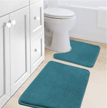 2 Pieces New design memory foam bath mats