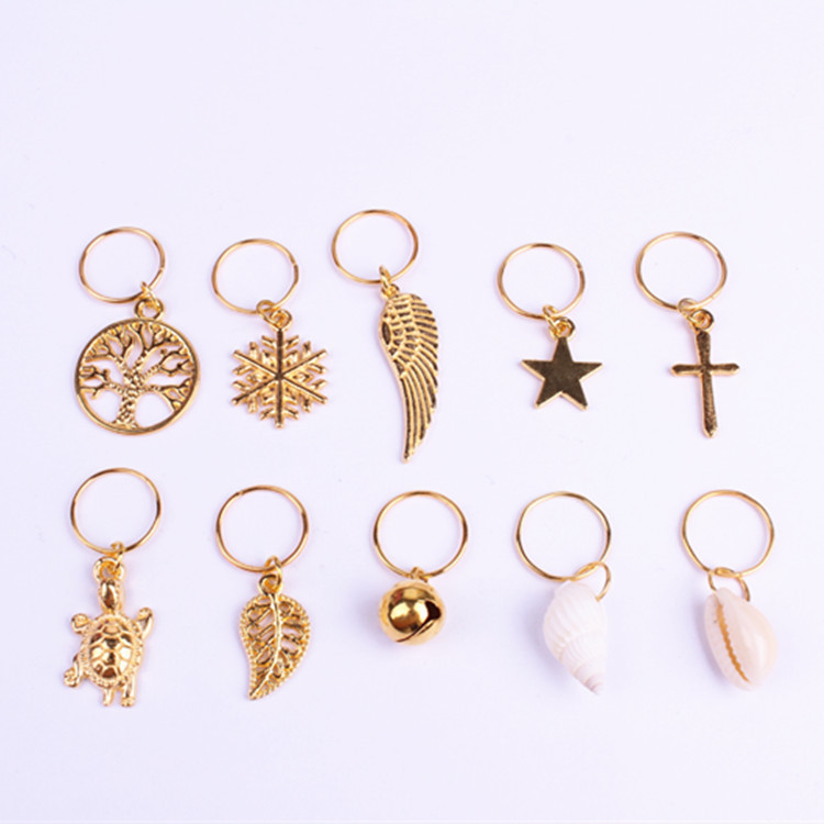 Hair Jewelry Rings Decorations Pendants Aluminum Dreadlocks Beads Metal Cuffs Hair Decorations Rings Accessories