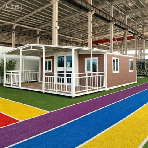 Modern Foldable House with Extendable Wings and Built-in Patio
