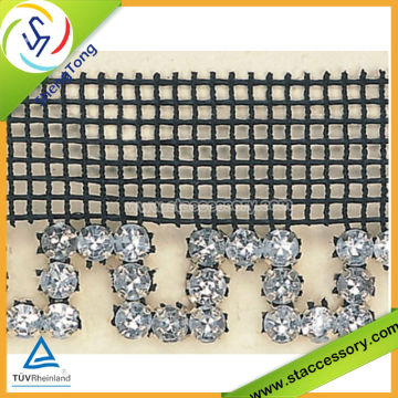 diamante mesh trimming crystal mesh fabric rhinestone trim diamond mesh trim