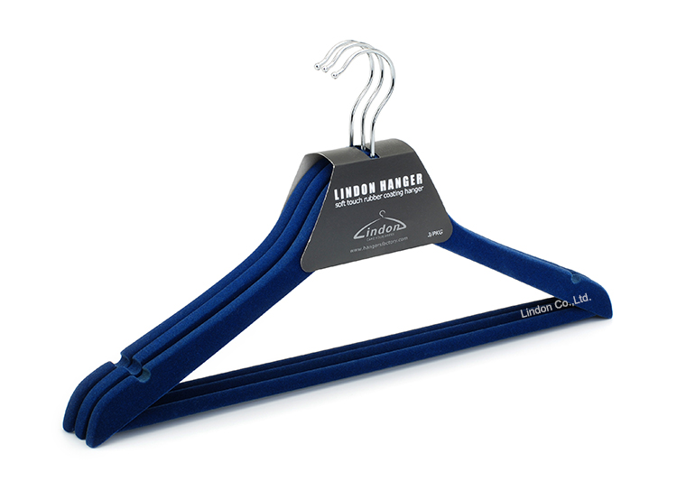 Assessed Supplier LINDON Factory Black Velvet Clothes Hangers Wholesale