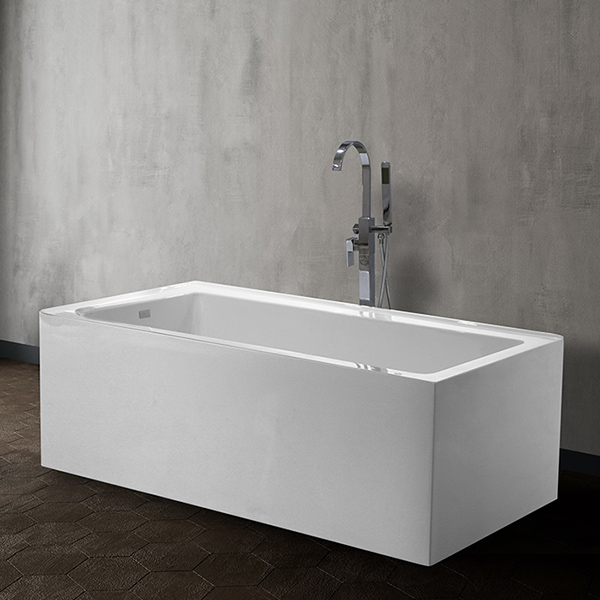 66 Inch Tub Surround Bathroom Corner Free Standing Acrylic Bathtub