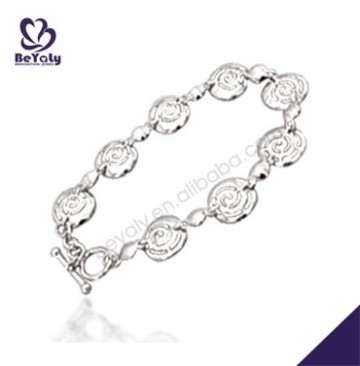 hot sale costume silver jewelry seashell bracelet