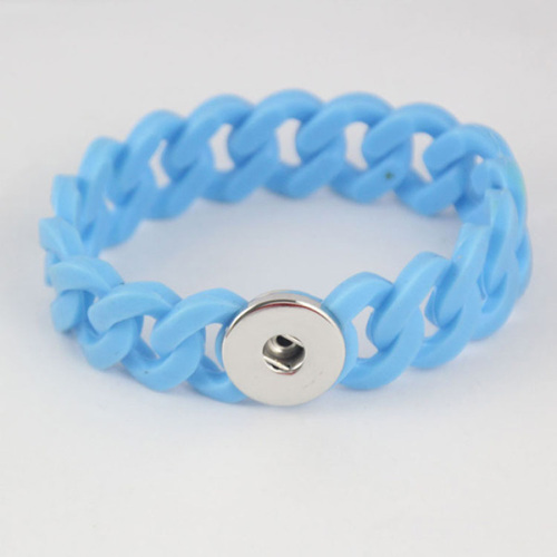 Multi Colors Twist Silicone Noosa Bracelets DIY Button Charm