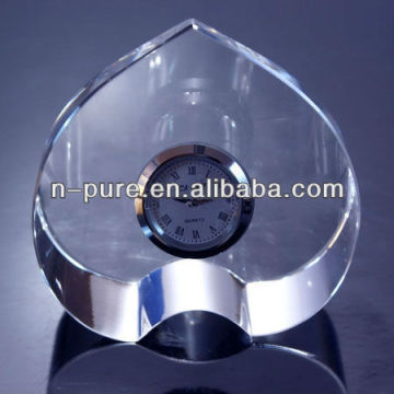 Heart Shaped Crystal Clock